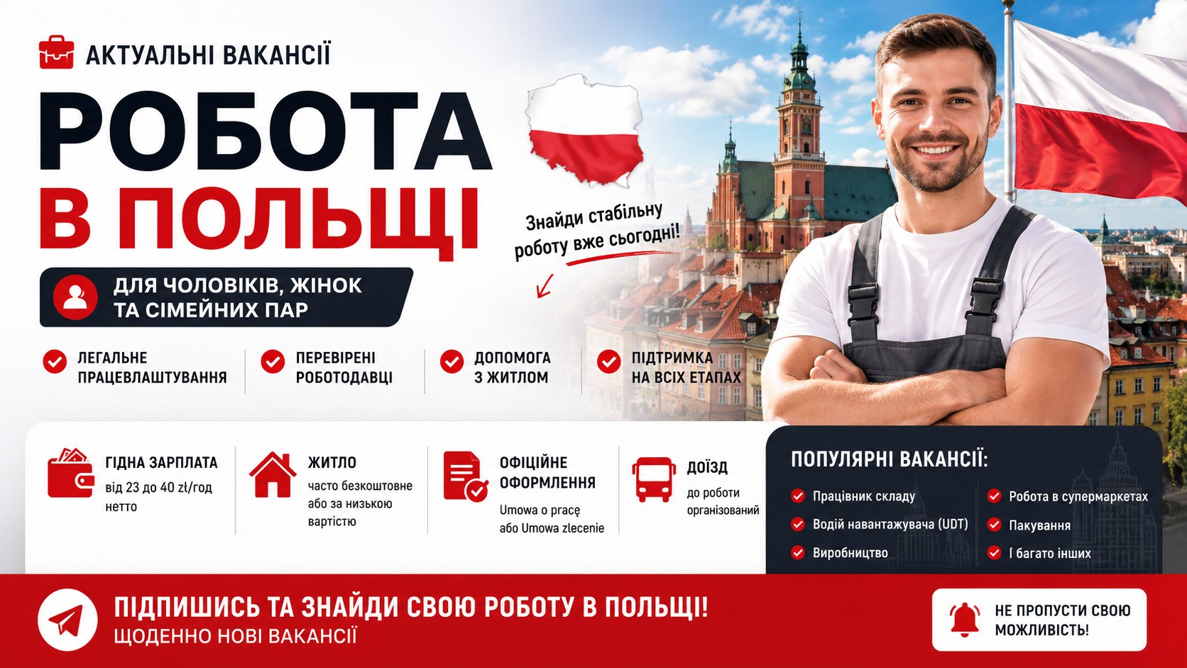 Работа в Польше | Робота в Польщі