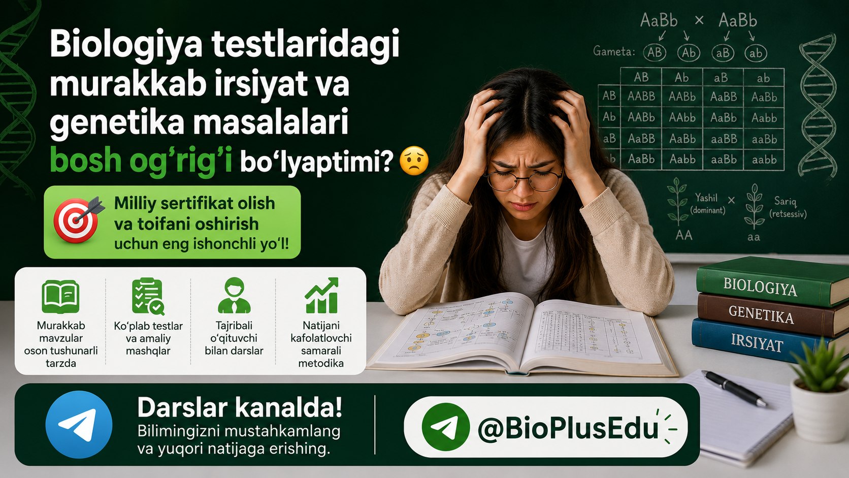 BioPlus| Attestatsiya va Milliy sertifikatga tayyorlov