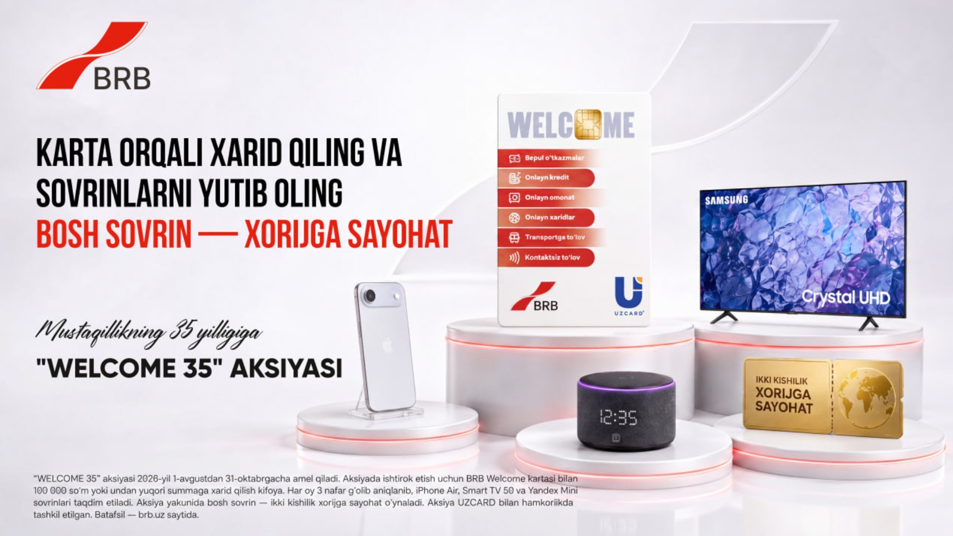 BRB “Welcome 35” aksiyasini e’lon qiladi