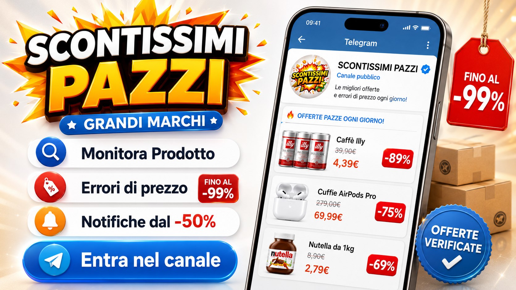 GRANDI MARCHI - SCONTISSIMI PAZZI - OFFERTE OLTRE 30% NOTIFICHE DAL 50%